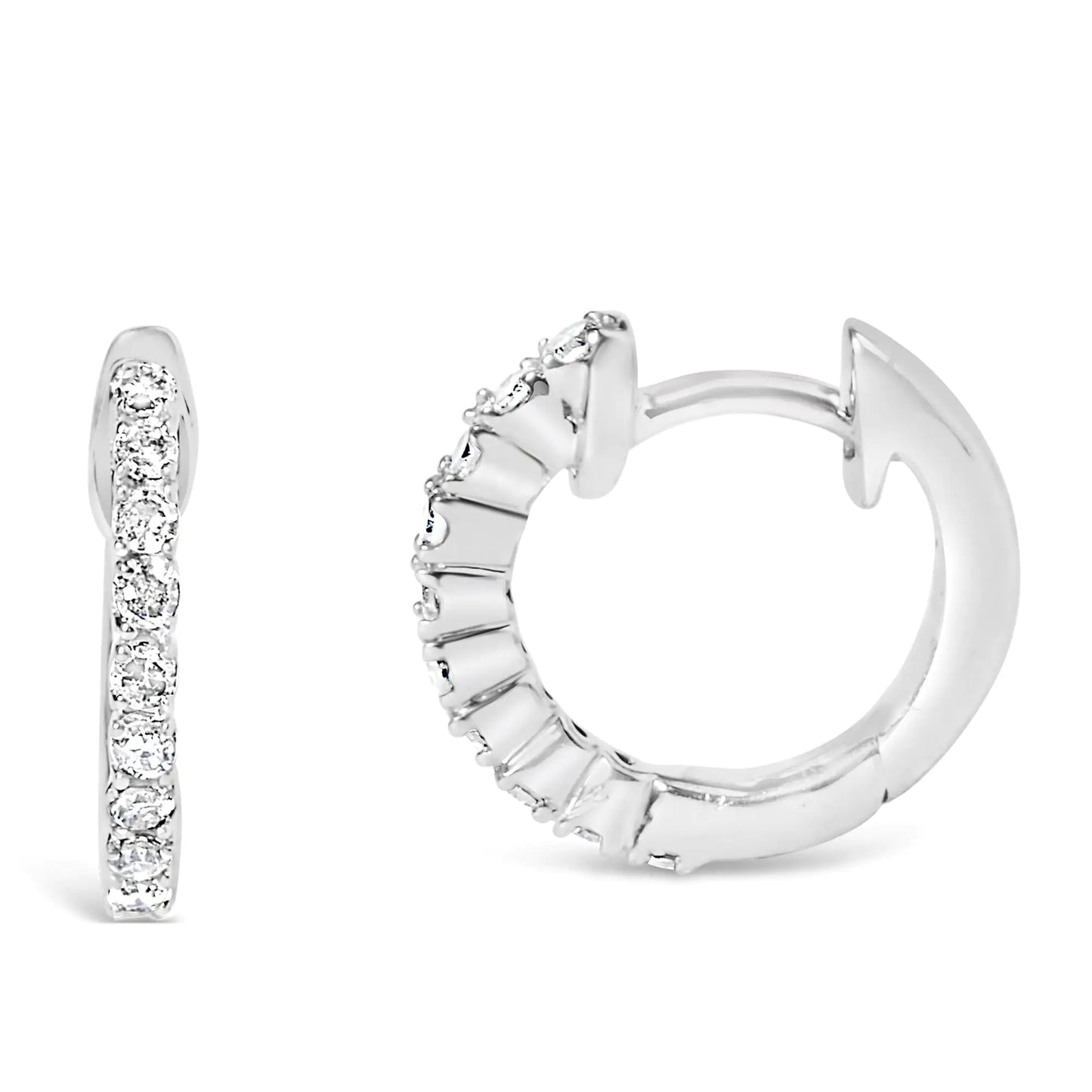 Diamond Petite Hoop Earrings