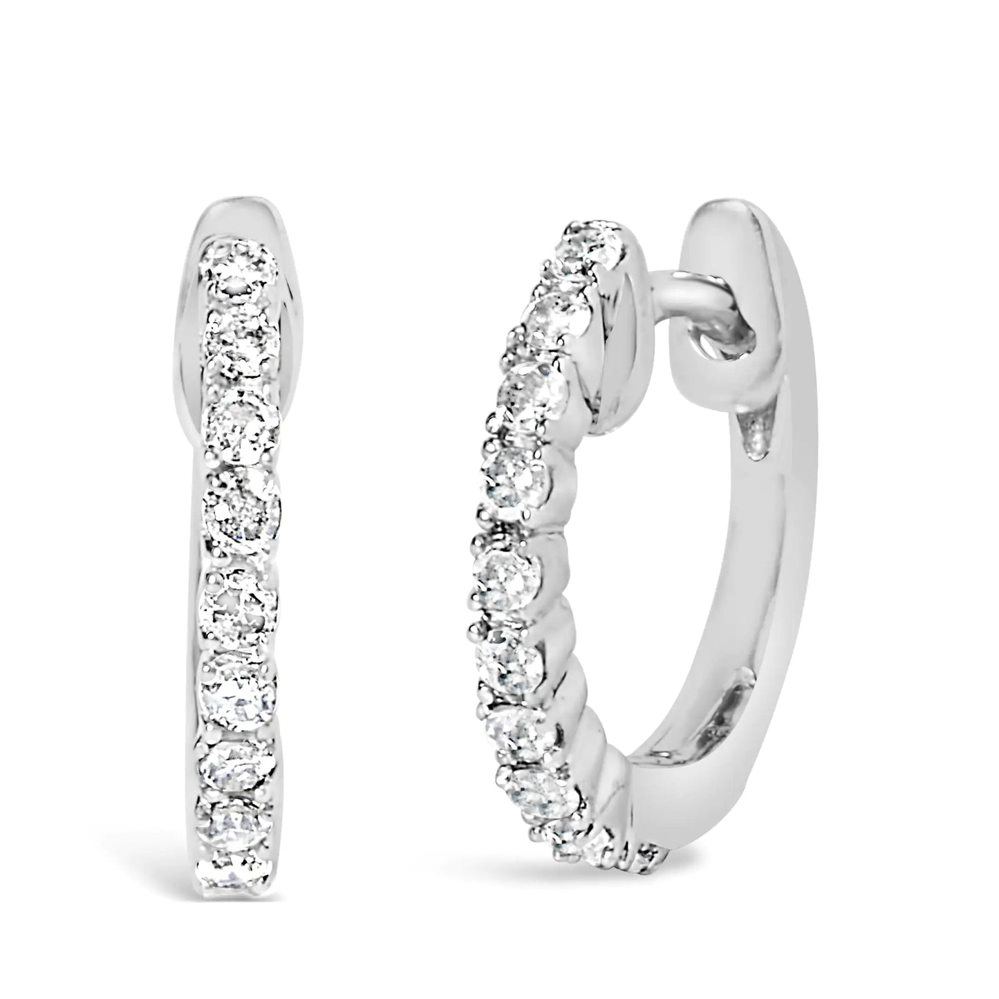 Diamond Petite Hoop Earrings