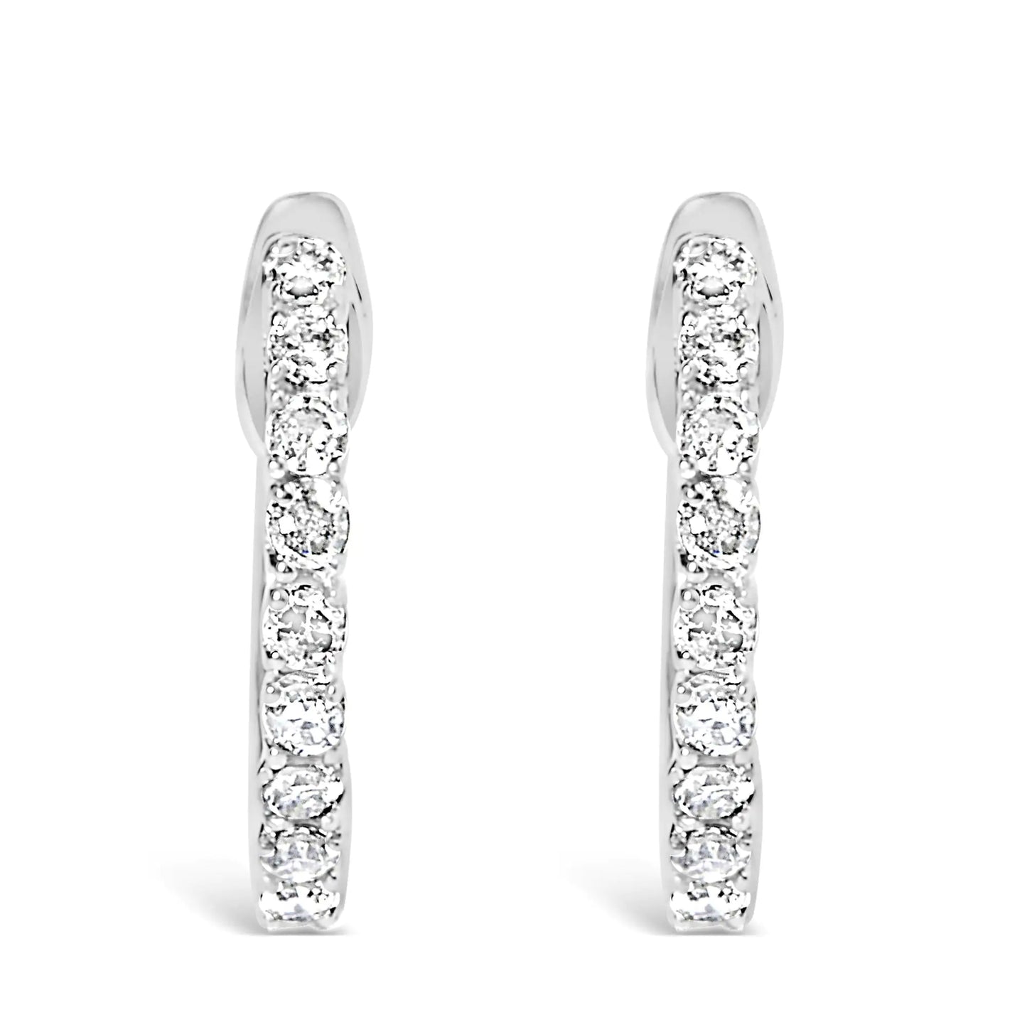 Diamond Petite Hoop Earrings